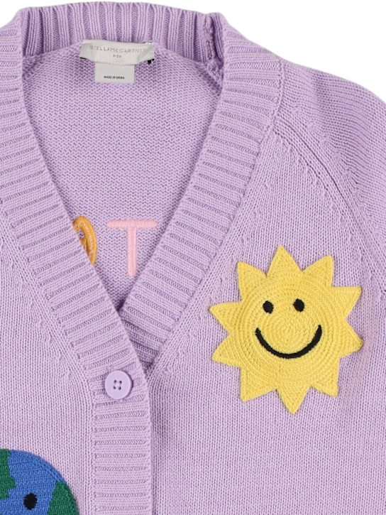 Stella McCartney Kids: Cardigan aus Woll/Baumwollstrick