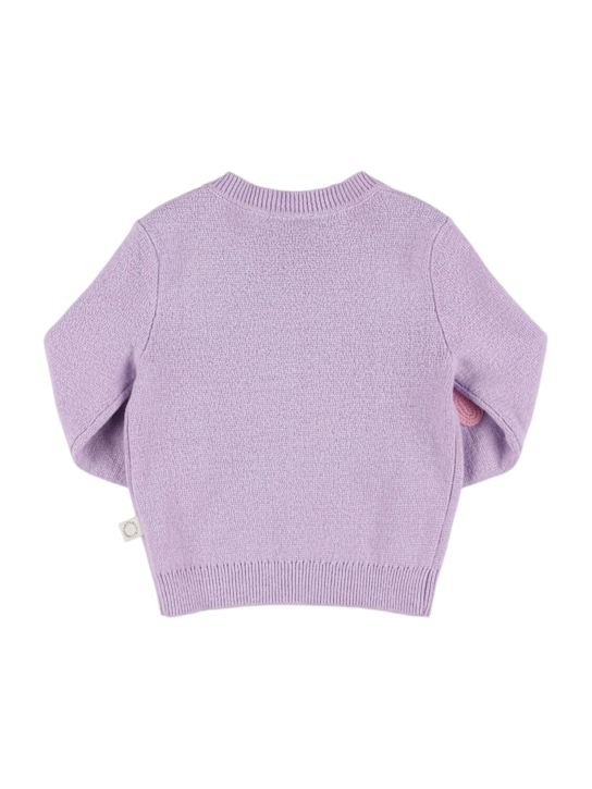 Stella McCartney Kids: Cardigan en maille de laine et coton