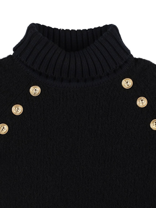 Balmain - Wool blend knit turtleneck sweater