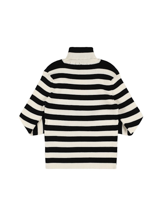 Balmain: Striped wool & cotton turtleneck
