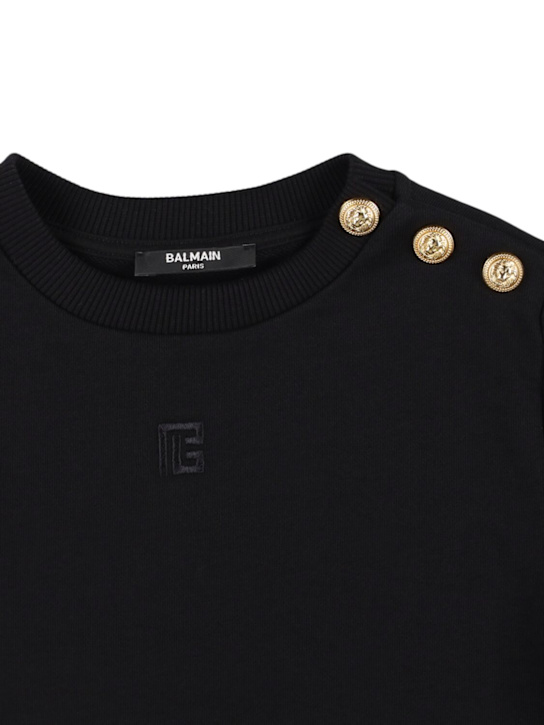 Balmain: Kleid aus Baumwolle mit Logo