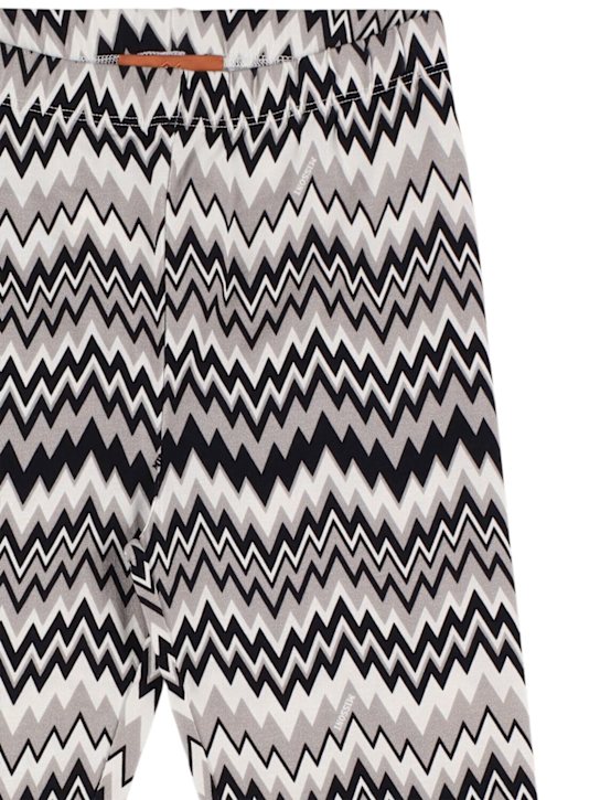 Missoni: Leggings in jersey di misto cotone stampato