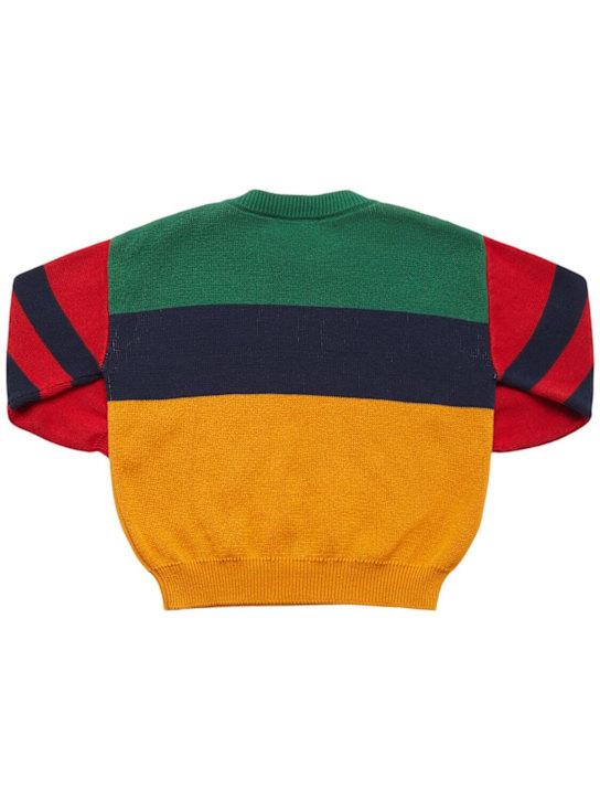 Bobo Choses: Suéter de punto de algodón color block