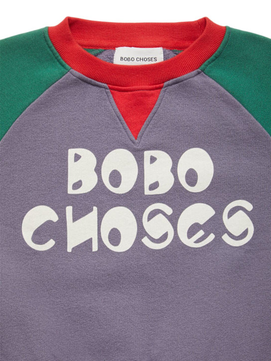 Bobo Choses - Felpa in cotone color block con stampa