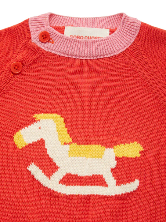 Bobo Choses: Strickpullover mit Schaukelpferdmotiv