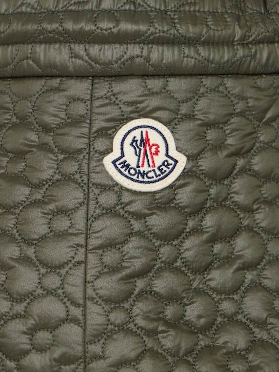 Moncler: Floral quilted nylon padded mini skirt