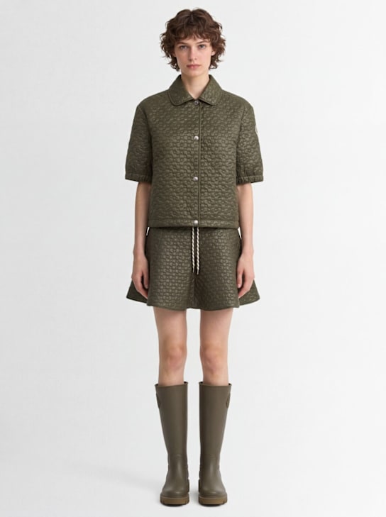 Moncler - Floral quilted nylon padded mini skirt