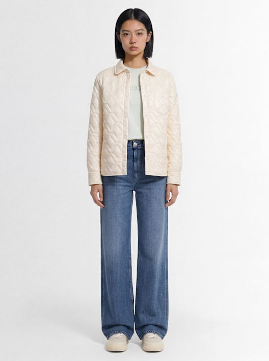 Moncler: Padded diamond quilted shirt jacket