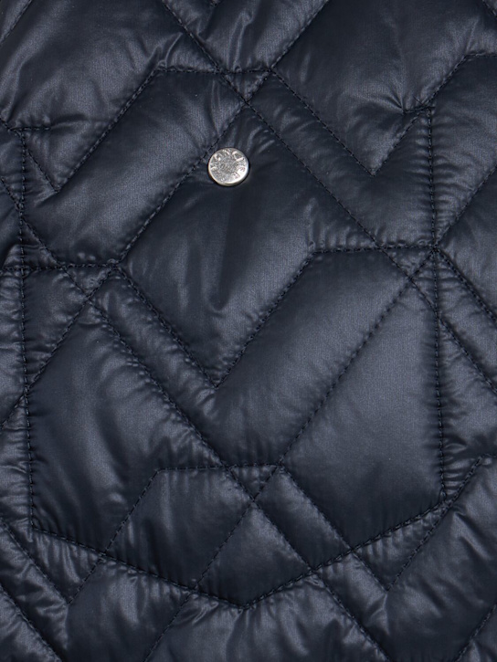 Moncler: Padded diamond quilted shirt jacket