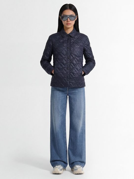 Moncler: Padded diamond quilted shirt jacket