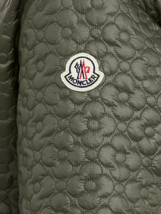 Moncler: Floral quilted padded shirt jacket