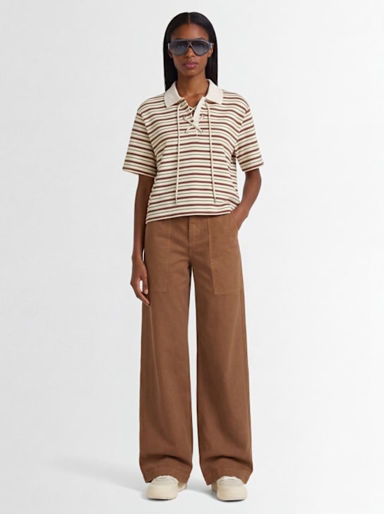 Moncler: Striped cotton polo shirt