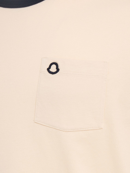Moncler: Embroidered logo cotton t-shirt