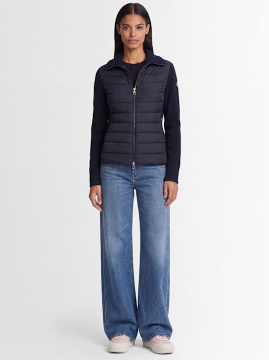 Moncler: Padded wool zip-up cardigan jacket