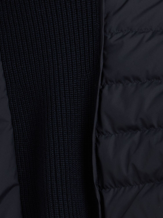 Moncler: Padded wool zip-up cardigan jacket