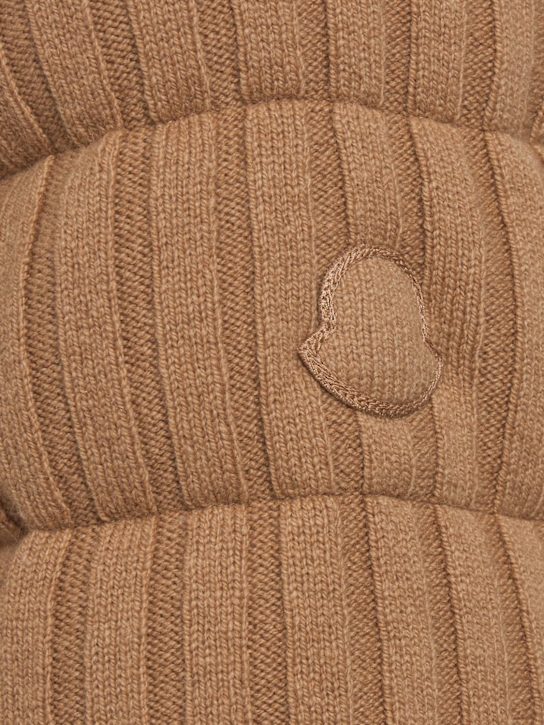 Moncler: Wool & cashmere down cardigan jacket