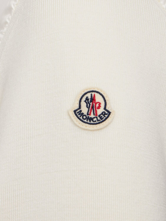 Moncler: Padded wool zip-up cardigan jacket