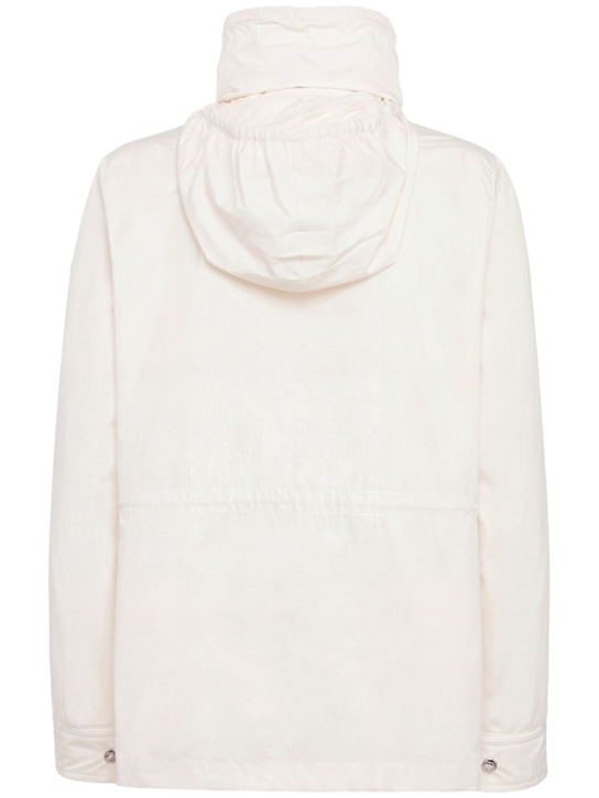 Moncler: Enette tech hooded short parka jacket