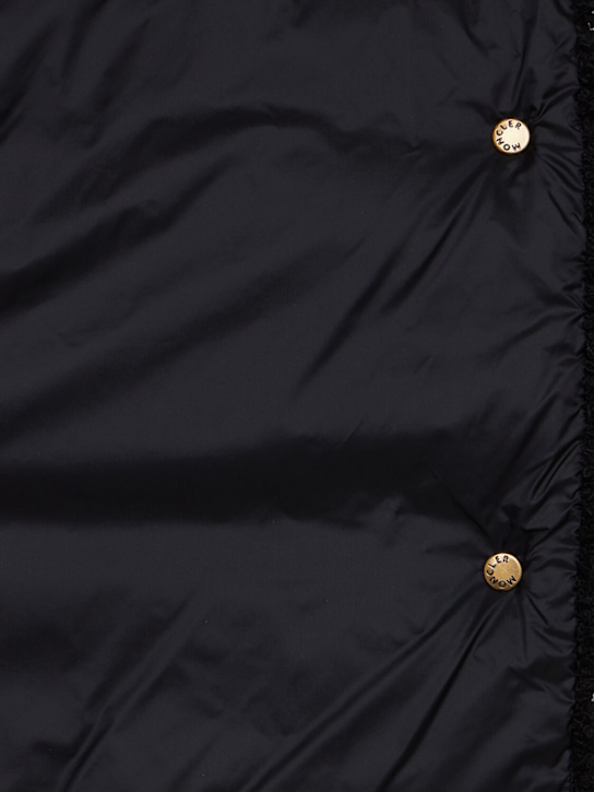 Moncler: Fleurs bouclé nylon down jacket