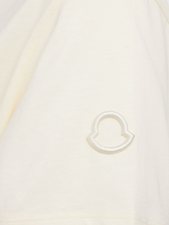 Moncler: Embroidered logo cotton t-shirt