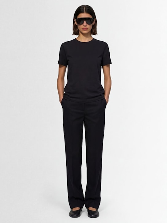 Moncler - Embroidered logo cotton t-shirt