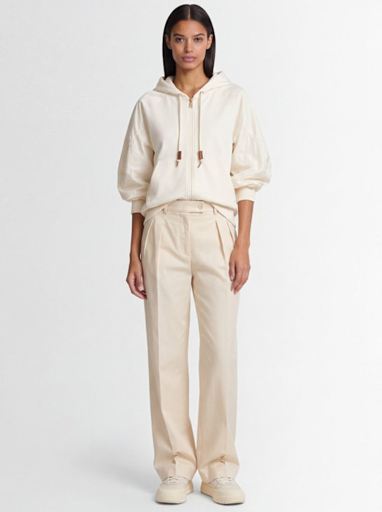 Moncler - Short sleeve cotton zip-up hoodie