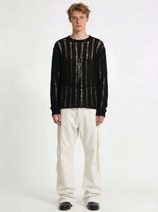 Ann Demeulemeester: Danial ladder stitch knit sweater