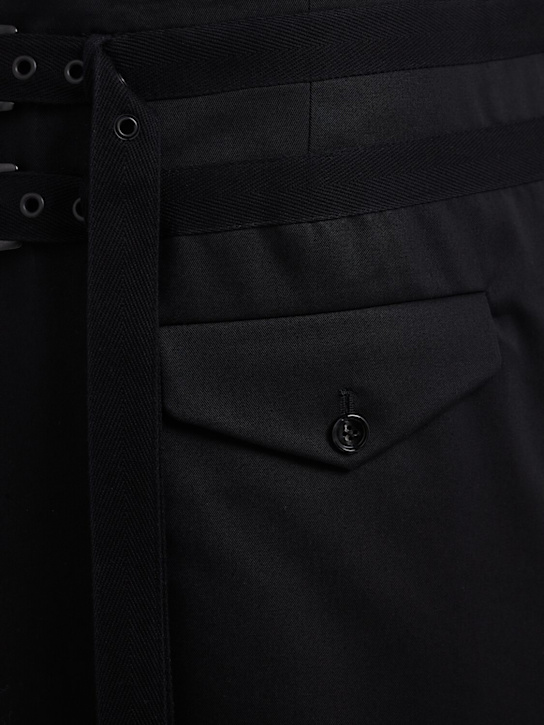 Ann Demeulemeester: Mane knee-length cotton twill kilt