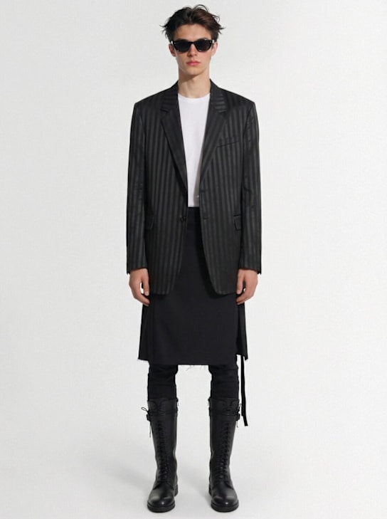 Ann Demeulemeester - Mane knee-length cotton twill kilt
