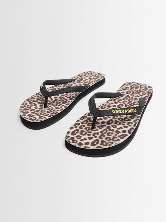 Dsquared2 - Wild logo rubber flip flops