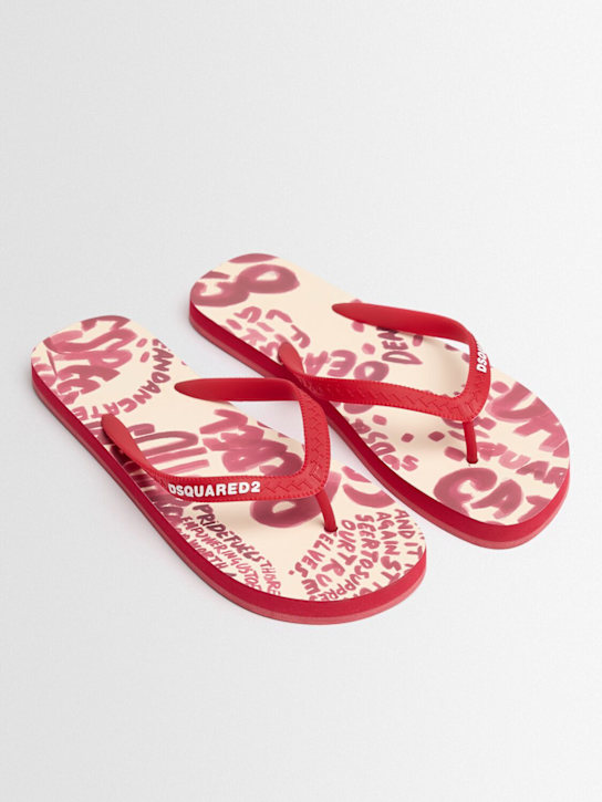 Dsquared2: Sandalias flip flop de goma