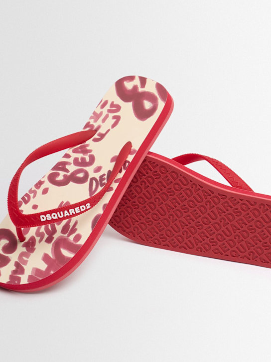 Dsquared2: Sandalias flip flop de goma