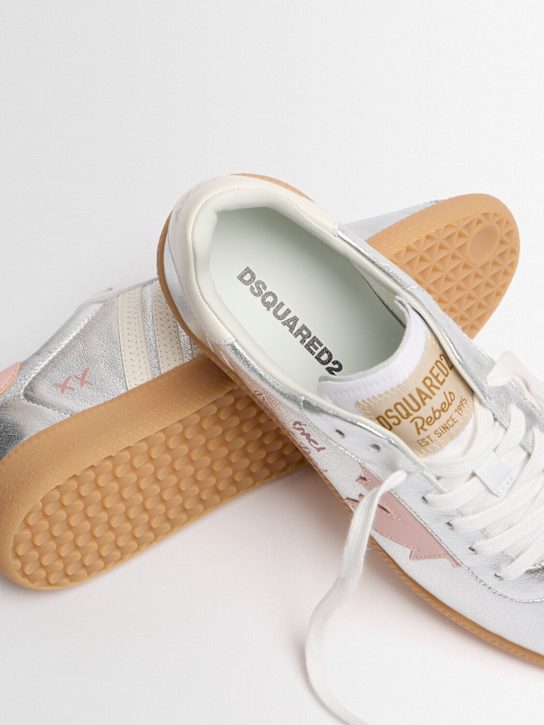 Dsquared2: Dsquared2 Rebel metallic effect sneakers