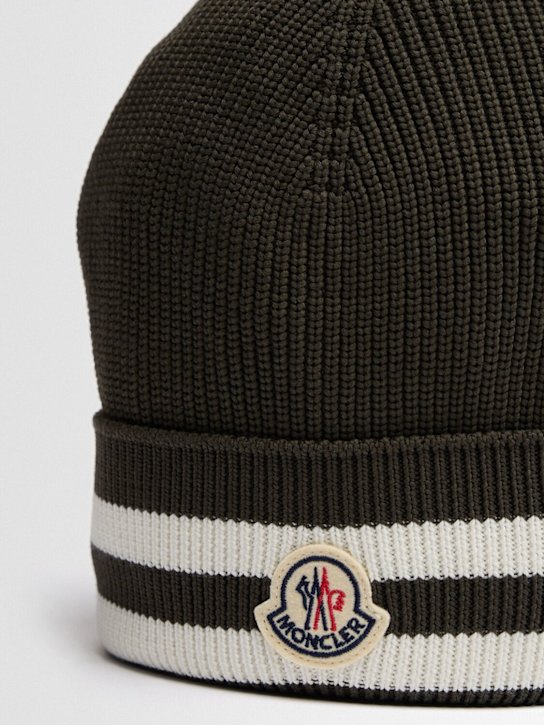 Moncler: Striped cotton blend beanie