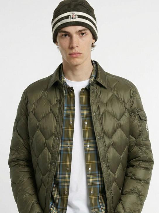 Moncler - Striped cotton blend beanie