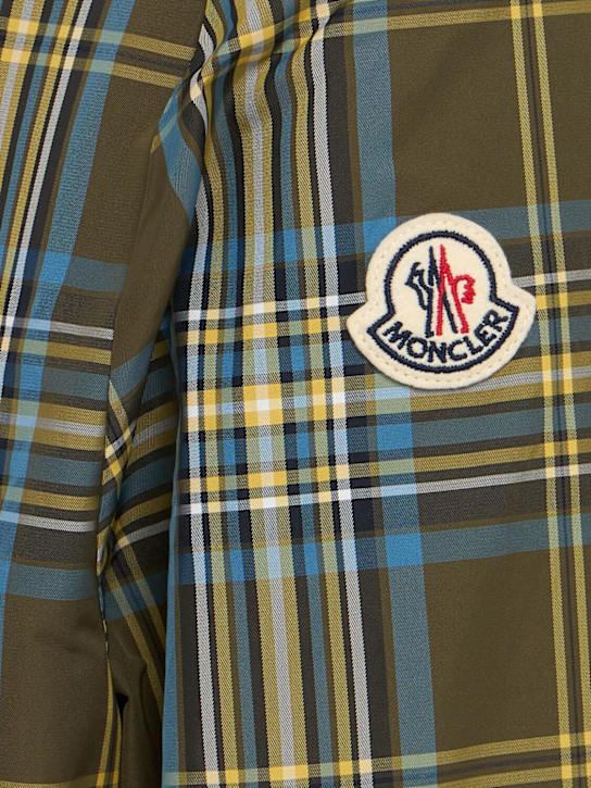Moncler: Monogram checked nylon shirt jacket