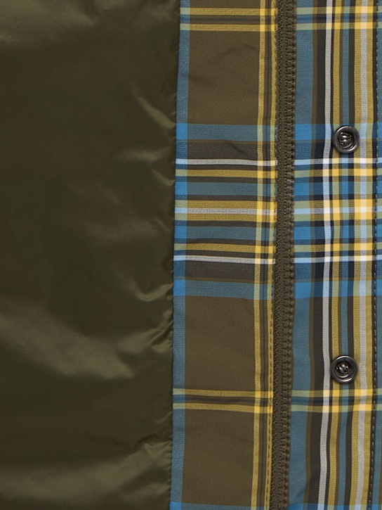 Moncler: Monogram checked nylon shirt jacket