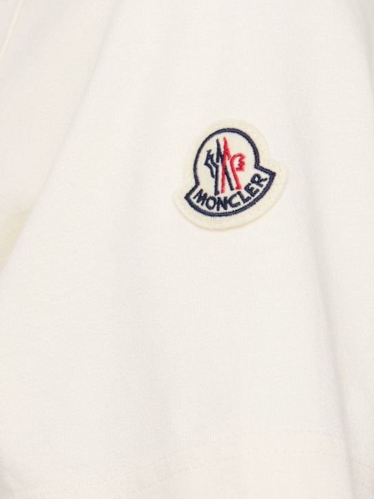 Moncler: Embroidered logo cotton t-shirt