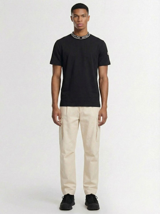 Moncler: Logo-Trimmed cotton t-shirt