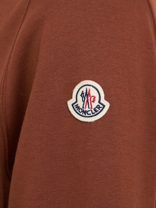 Moncler: Logo cotton blend crewneck sweatshirt
