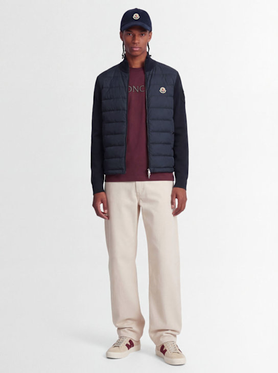 Moncler - Padded zip-up cotton blend down cardigan