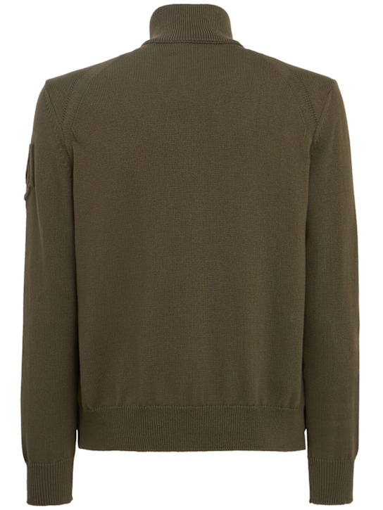 Moncler: Padded zip-up cotton blend down cardigan