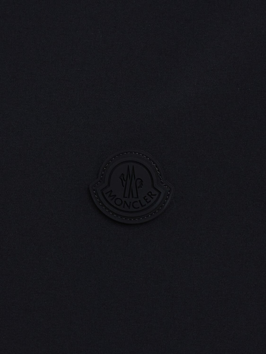 Moncler: Logo nylon s/s half-zip shirt