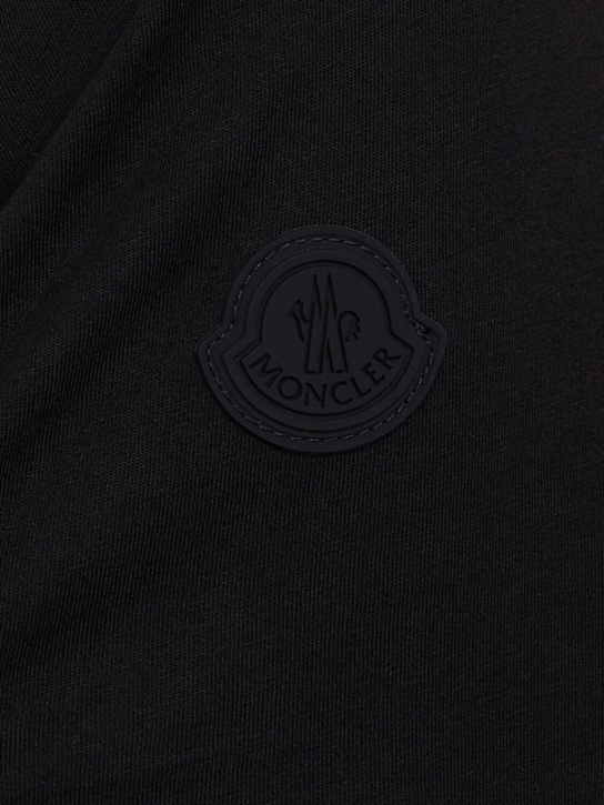 Moncler: Logo cotton jersey t-shirt