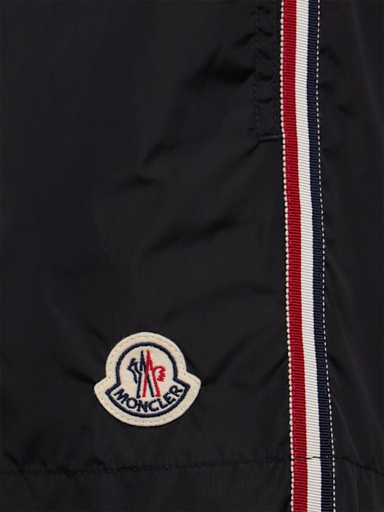 Moncler: Tricolour-Trimmed nylon swim shorts