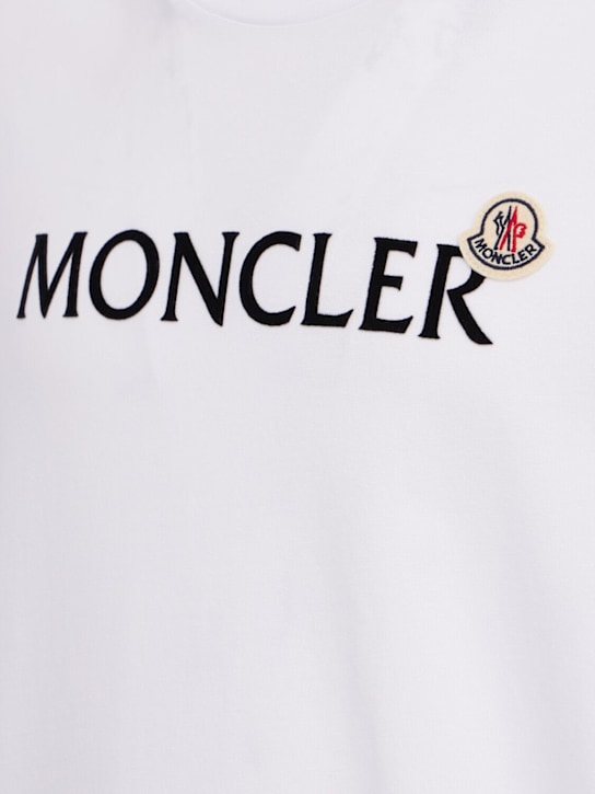 Moncler: Flocked logo cotton t-shirt