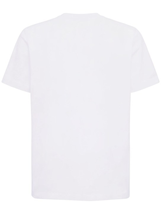 Moncler: Flocked logo cotton t-shirt