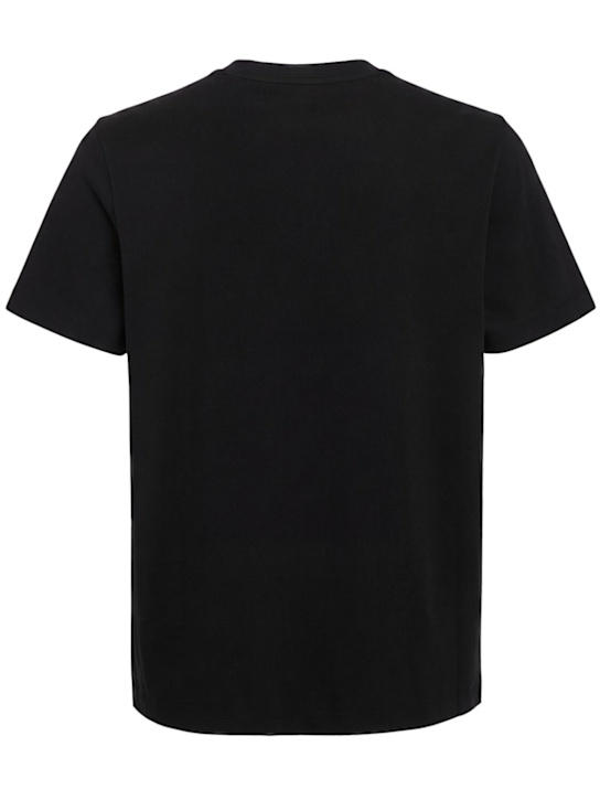 Moncler: Flocked logo cotton t-shirt