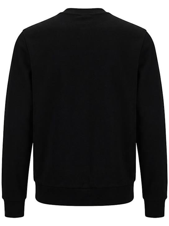Moncler: Logo patch cotton crewneck sweatshirt