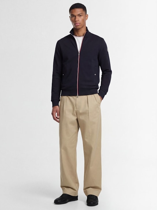 Moncler - Tricolour-Trimmed cotton sweatshirt